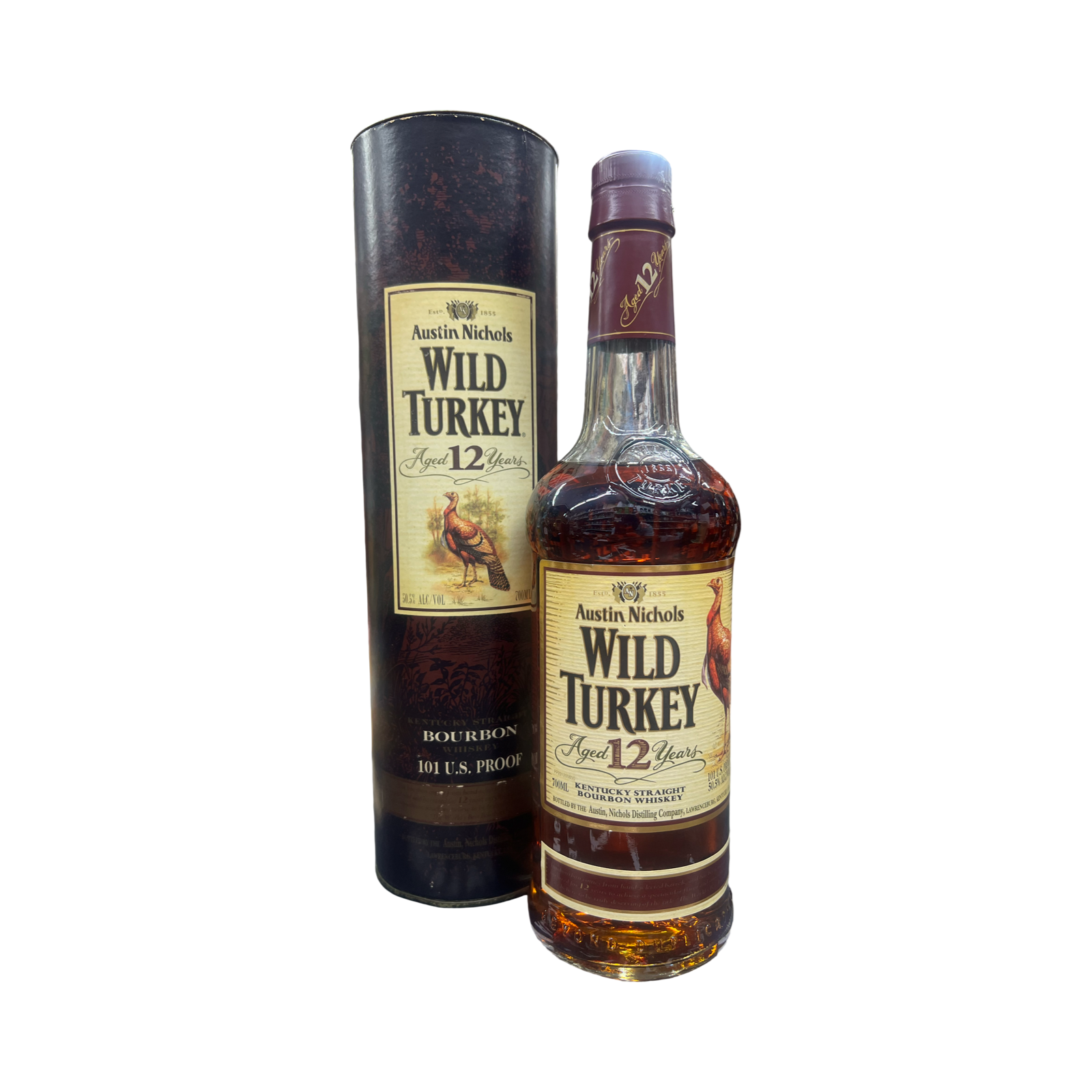 Wild Turkey 12 Year Old Pseudo Split Label Kentucky Straight