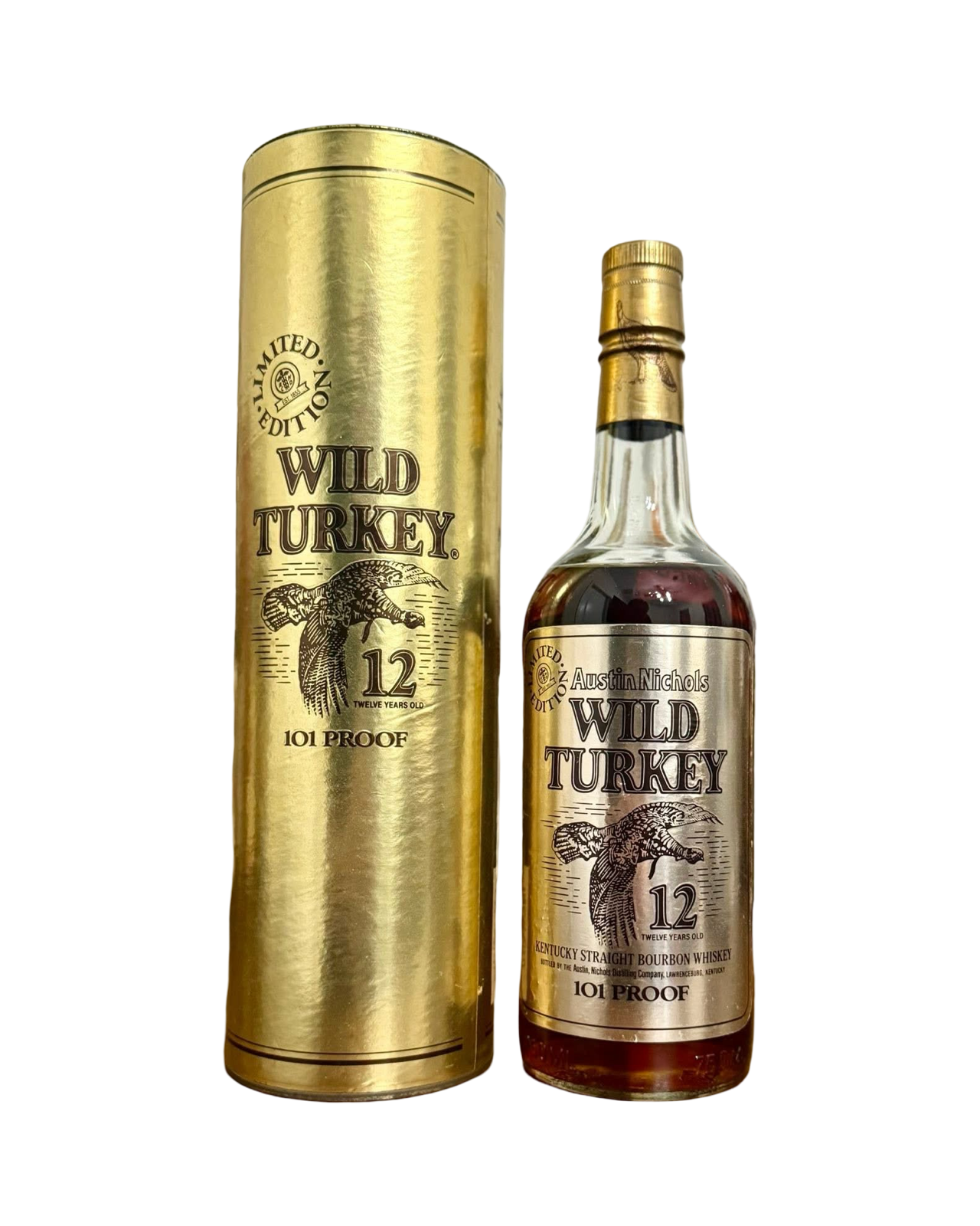 1985 Wild Turkey Cheesy Gold Foil 12 Year Old 1st Release of CGF