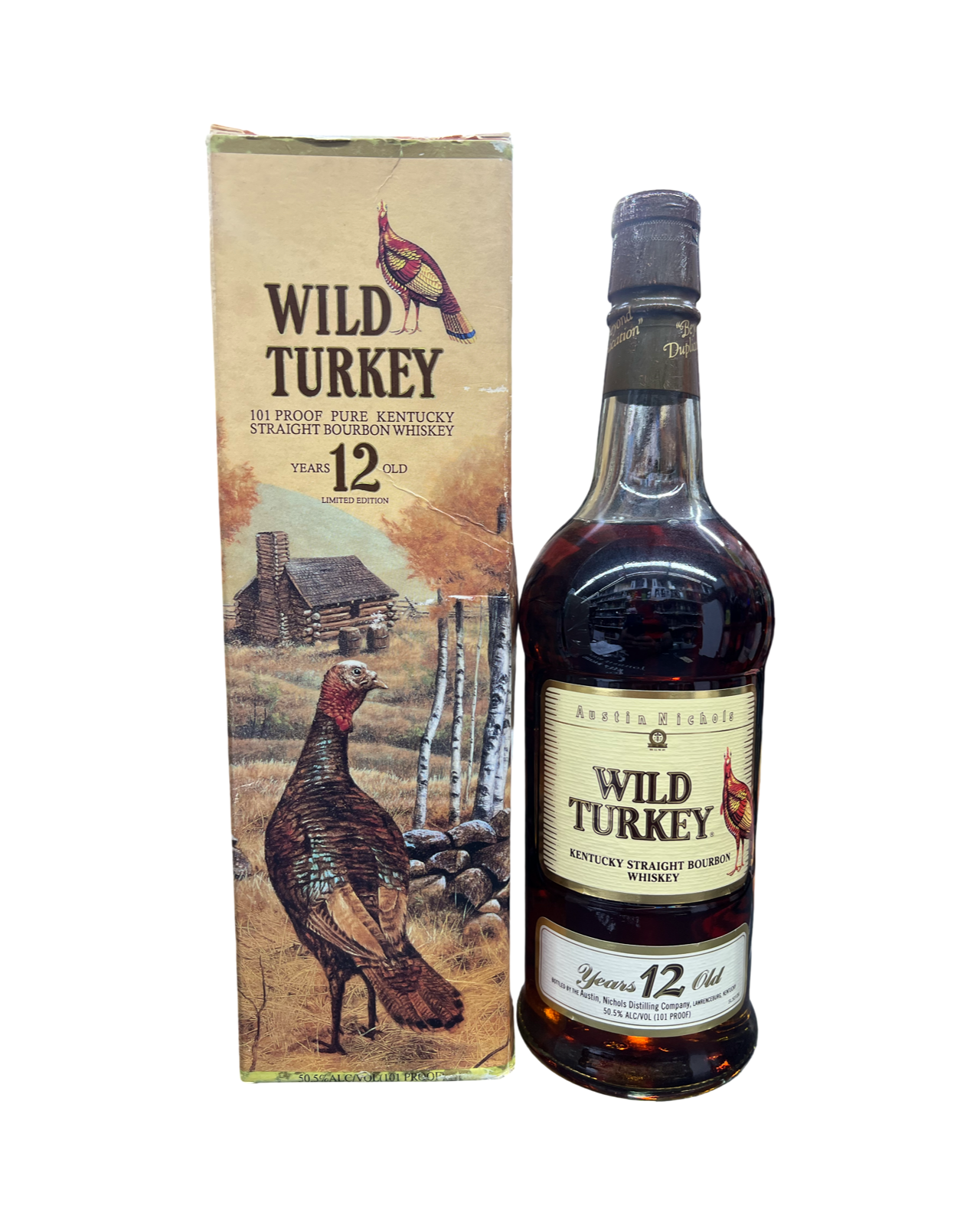 1998 Wild Turkey 12 Year Old Split Label Kentucky Straight Bourbon