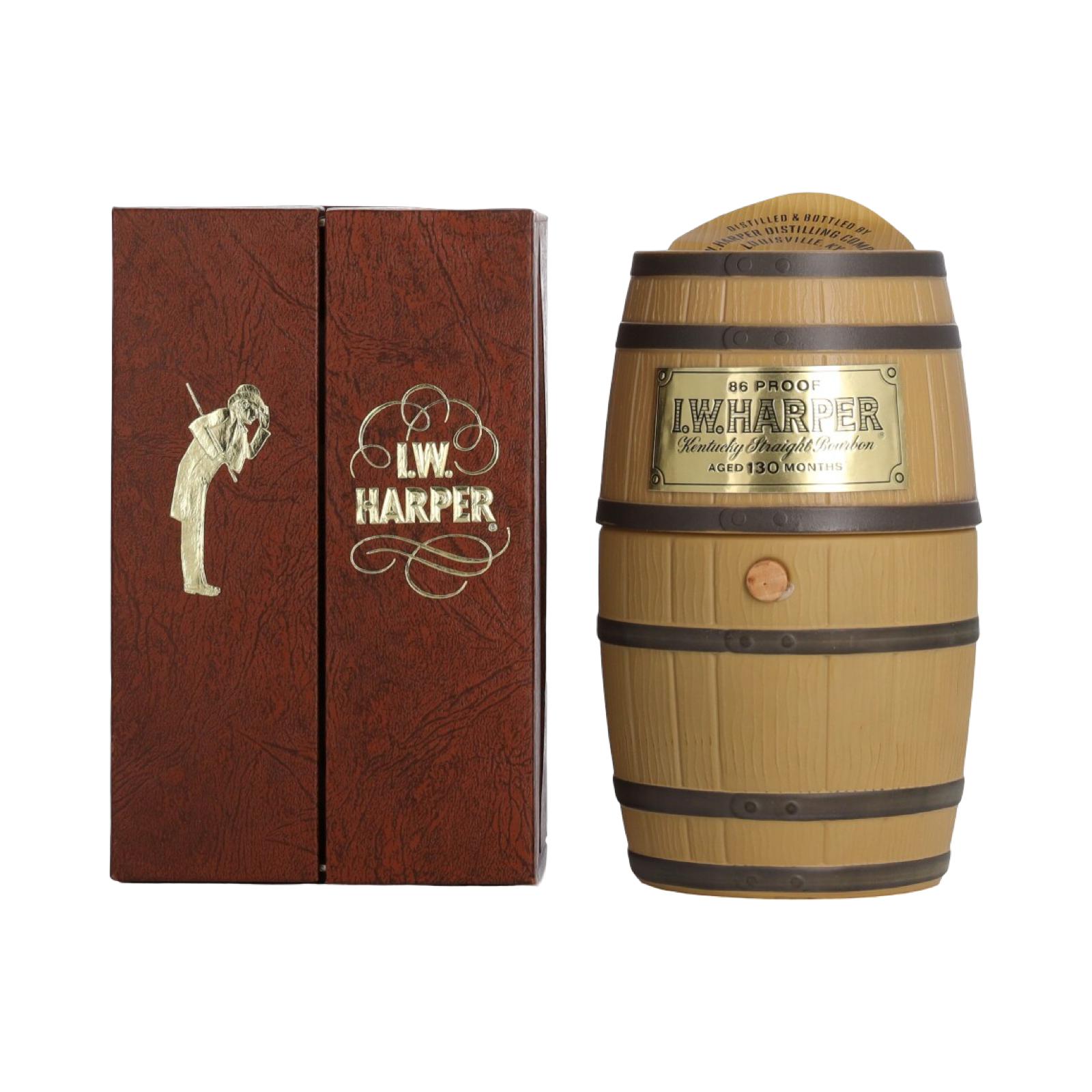 1976 IW Harper Bicentennial Edition Barrel Bar Decanter 130 Months