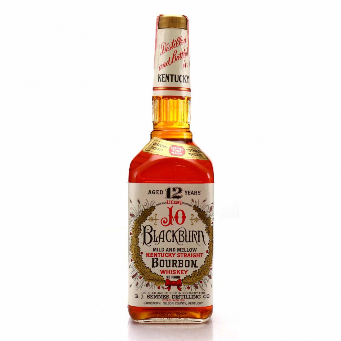 在庫処分セール 1991 Bourbon Straight Kentucky Old Year 12 Blackburn Jo ウイスキー