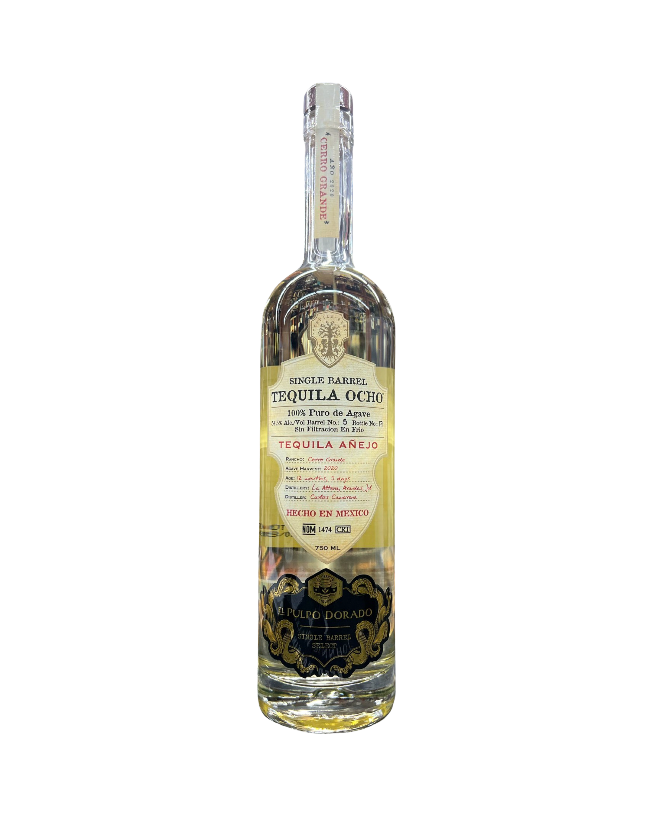 2020 Tequila Ocho Single Barrel Cerro Grande El Cerrito Liquor Store P