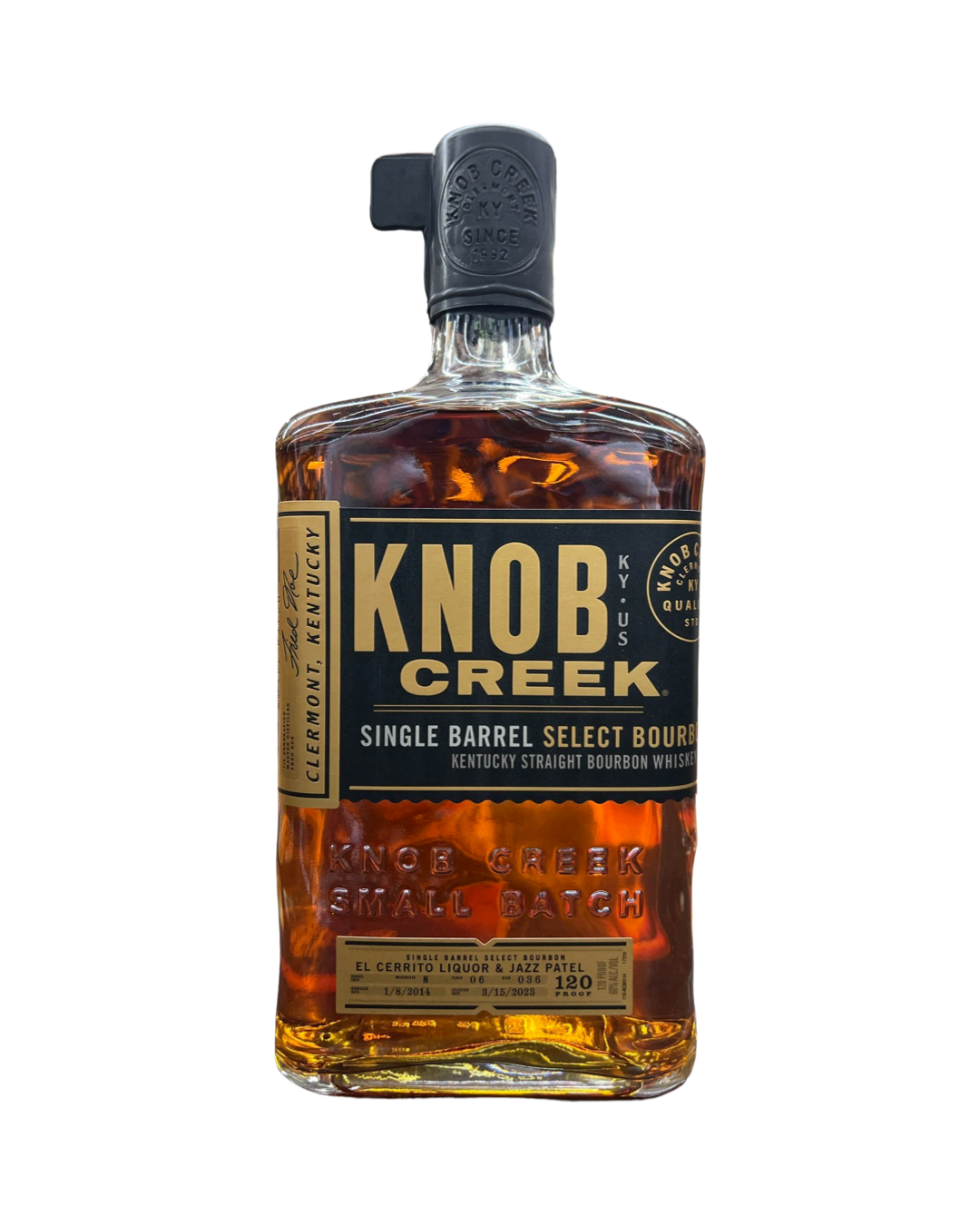 Knob Creek Single Barrel Select El Cerrito Liquor Store Pick Straight Bourbon Whiskey