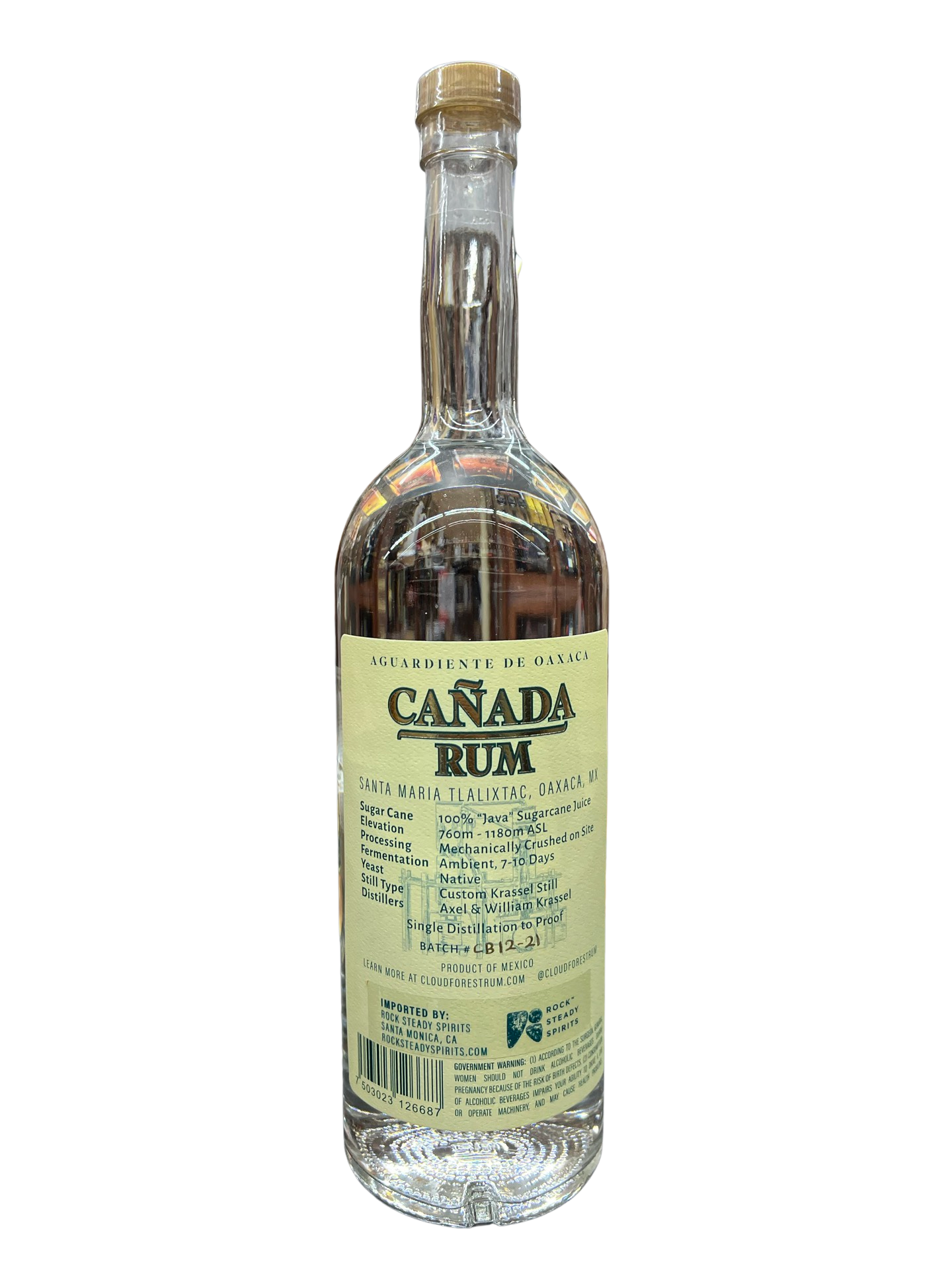 Cañada Aguardiente de Oaxaca 100% Distilled from Sugar Cane Juice Rum 1Lt