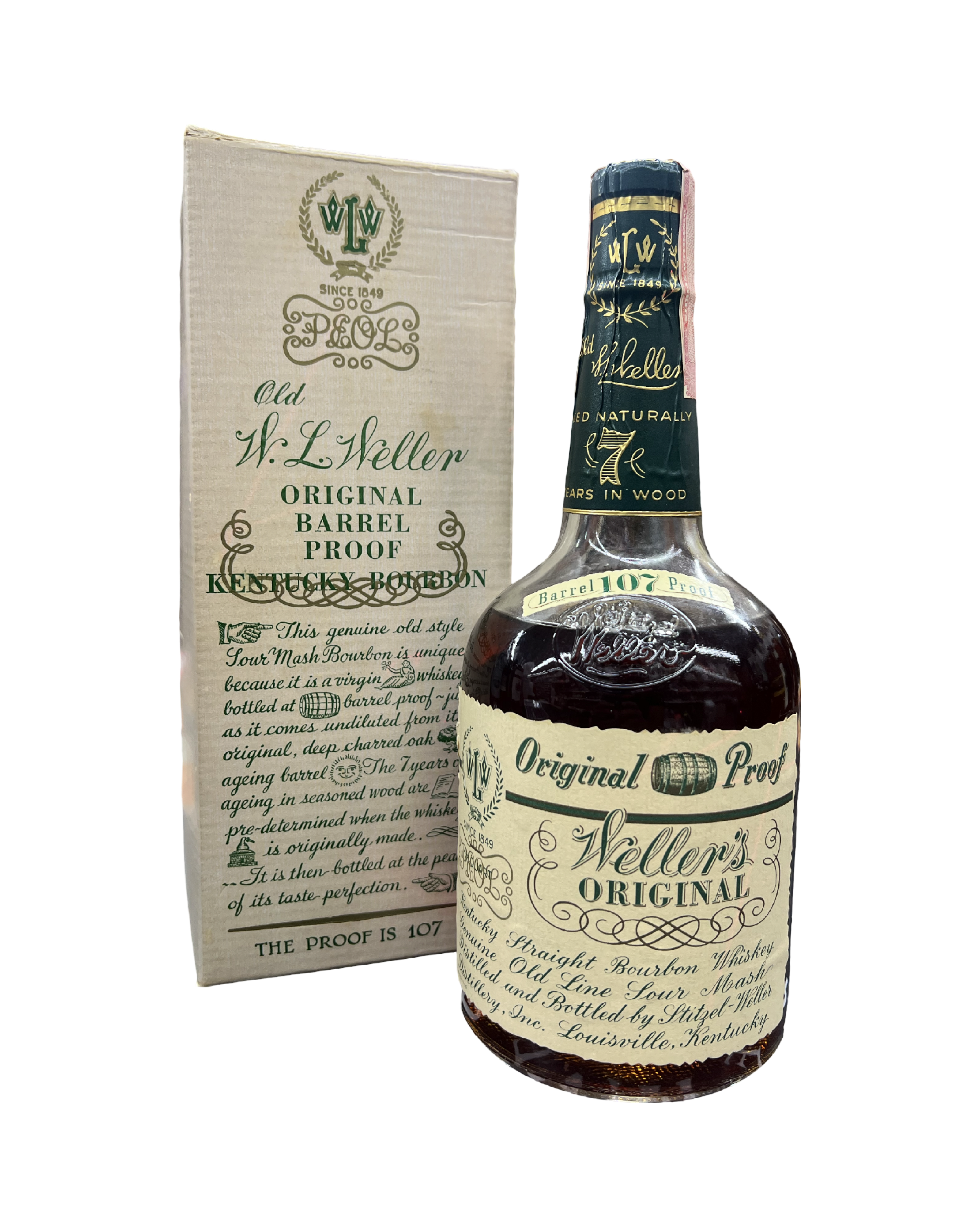 1964 W.L. Weller’s Original Barrel Proof 7 Year Old Kentucky Straight Bourbon Whiskey 750ml