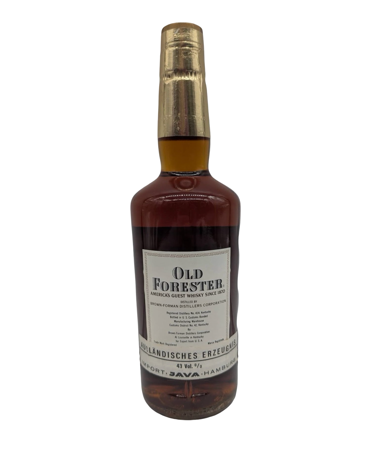 1968 Old Forester Kentucky Straight Bourbon Whiskey – El Cerrito