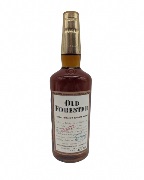 1968 Old Forester Kentucky Straight Bourbon Whiskey – El Cerrito