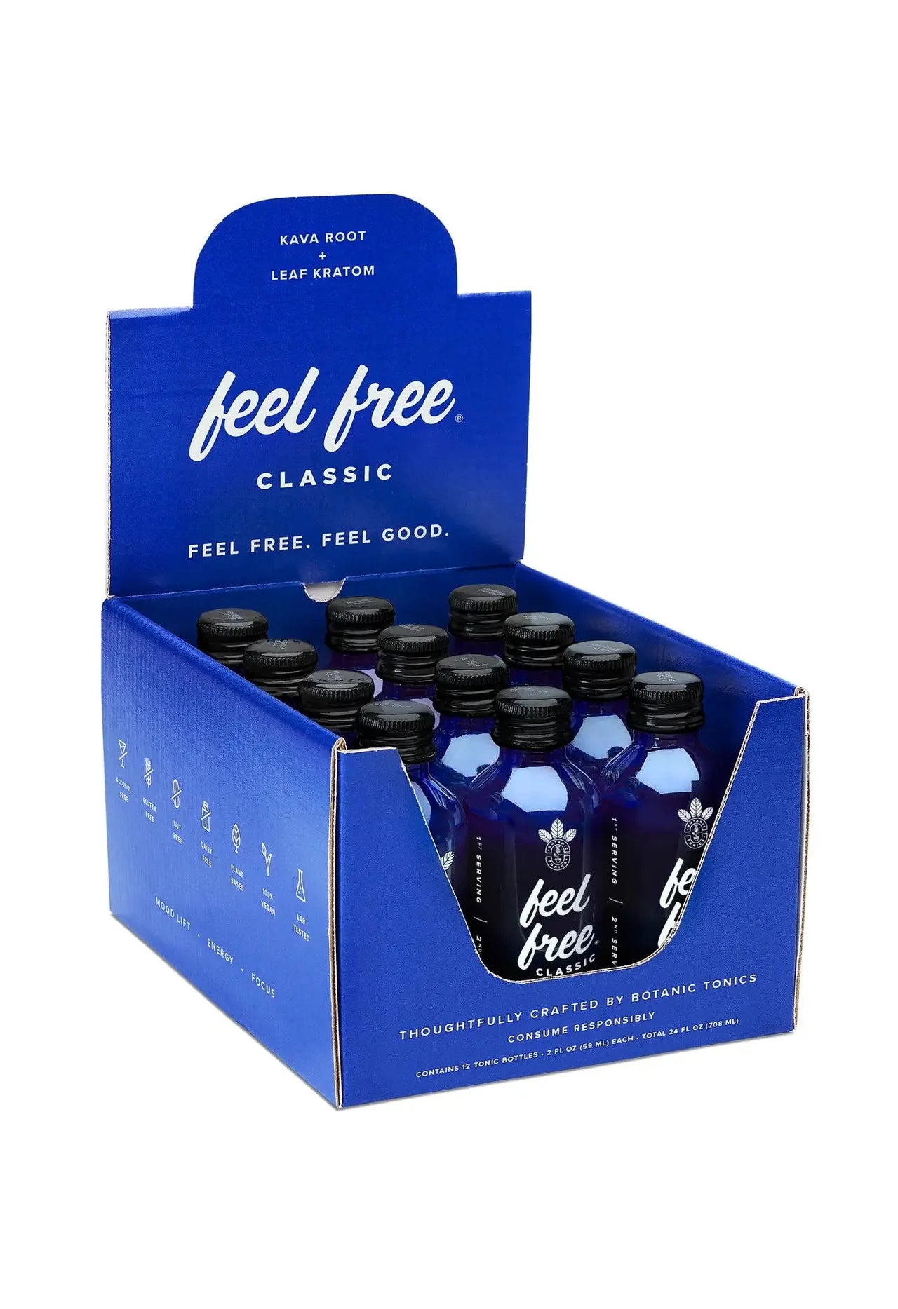 Feel Free Classic Tonic 2-Oz Bottle 12-Pack