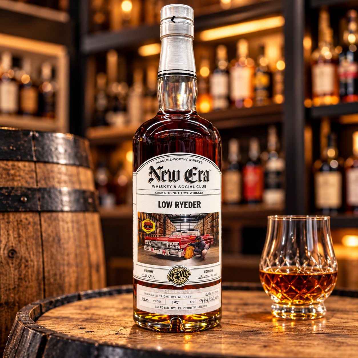New Era Low Ryeder 15 Year Cask Strength Rye Whiskey – El Cerrito Liquor Exclusive 120 Proof 750ml