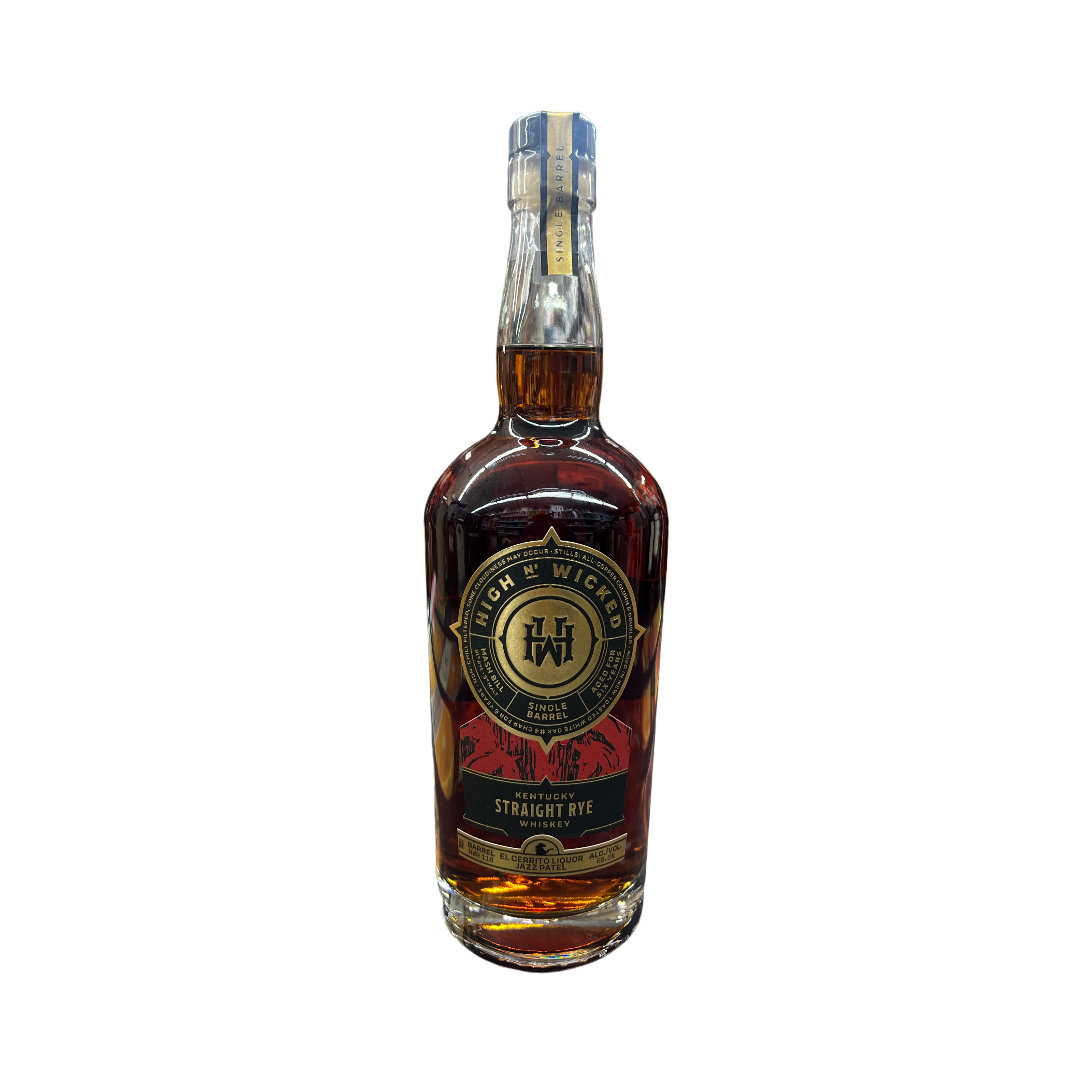 High And Wicked Rye High N Wicked Single Barrel El Cerrito Liquor Exclusive 121.2 Proof Ke