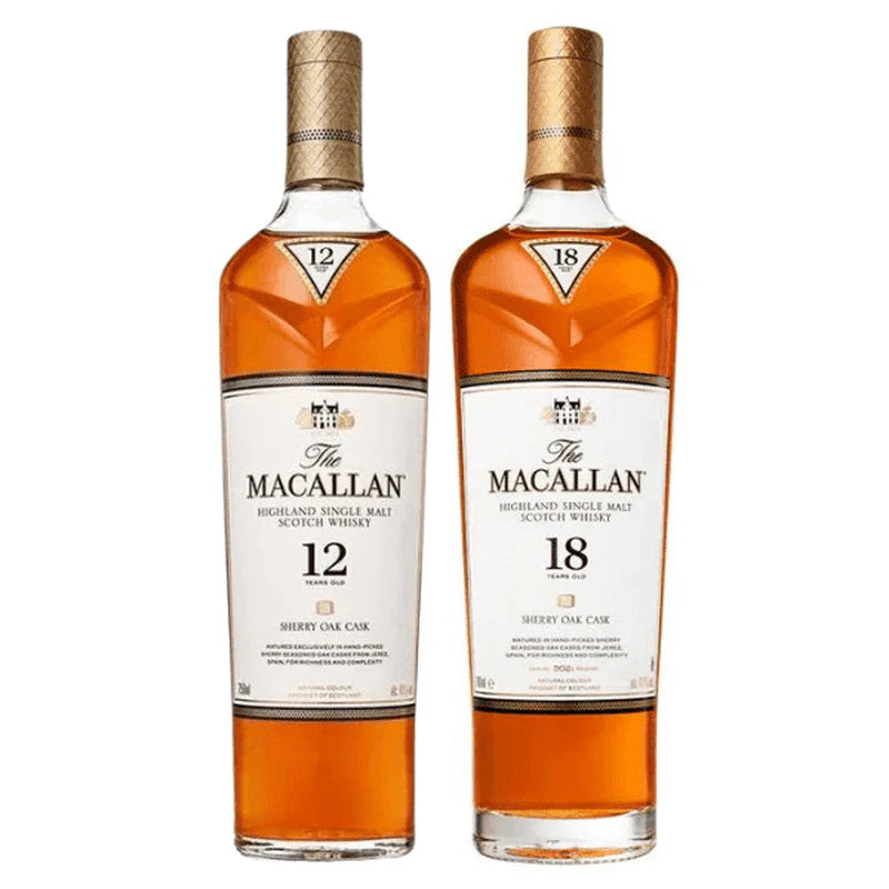 Macallan 12 Year & 18 Year Sherry Oak Cask Bundle 2-Pack