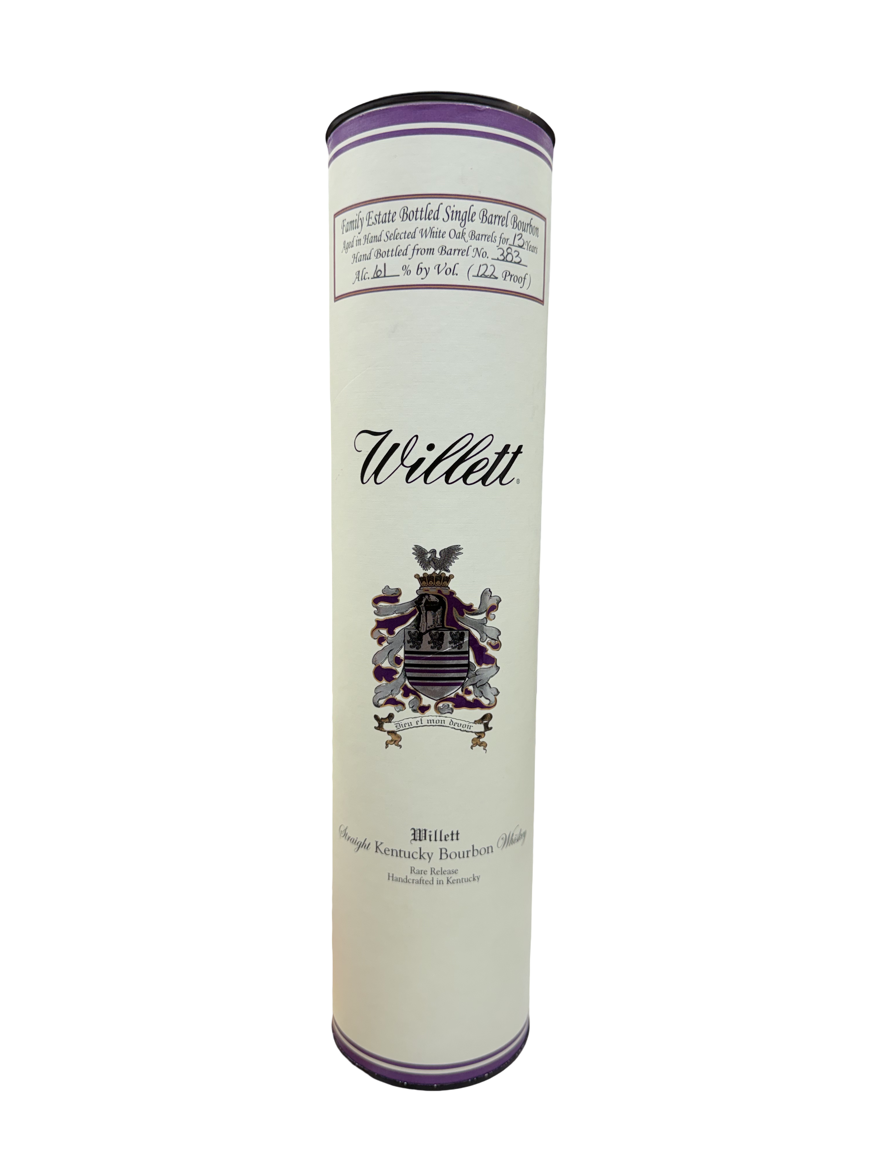 Willett Family Estate Bottled Single Barrel 13 Year Old Barrel No. 383 Kentucky Straight Bourbon Whiskey
