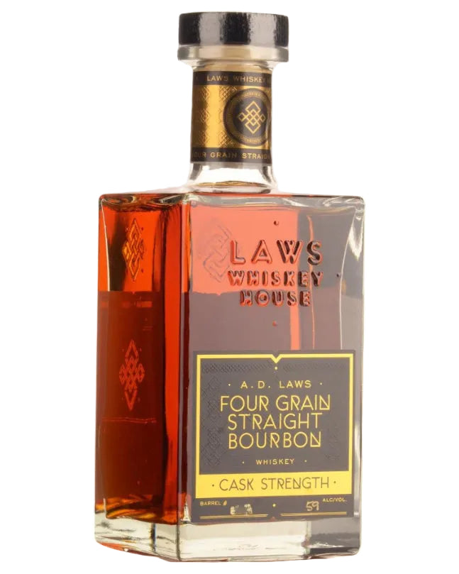 A.D. Laws Four Grain Cask Strength Straight Bourbon Whiskey 750ml