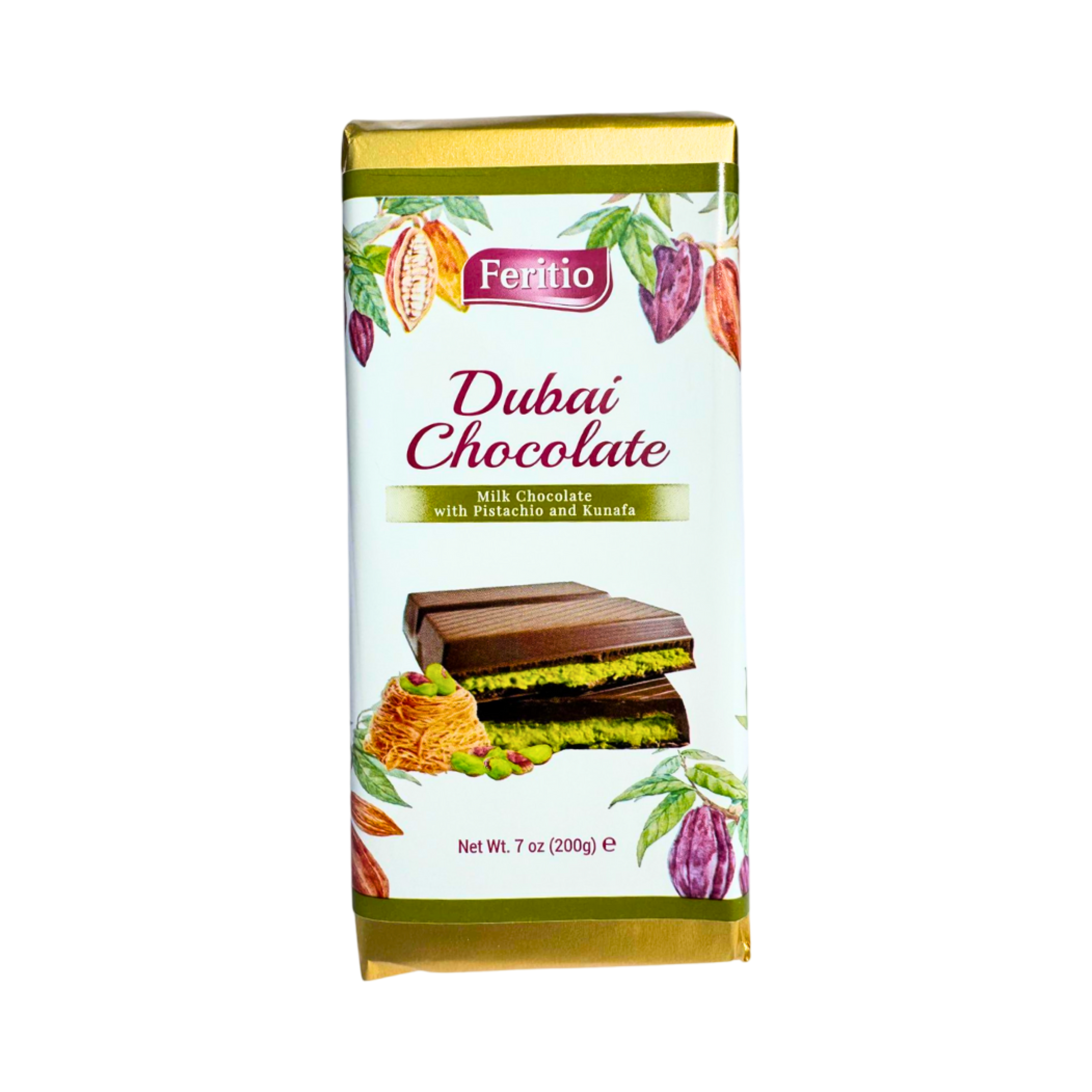 Feritio Dubai Chocolate Bar 200g