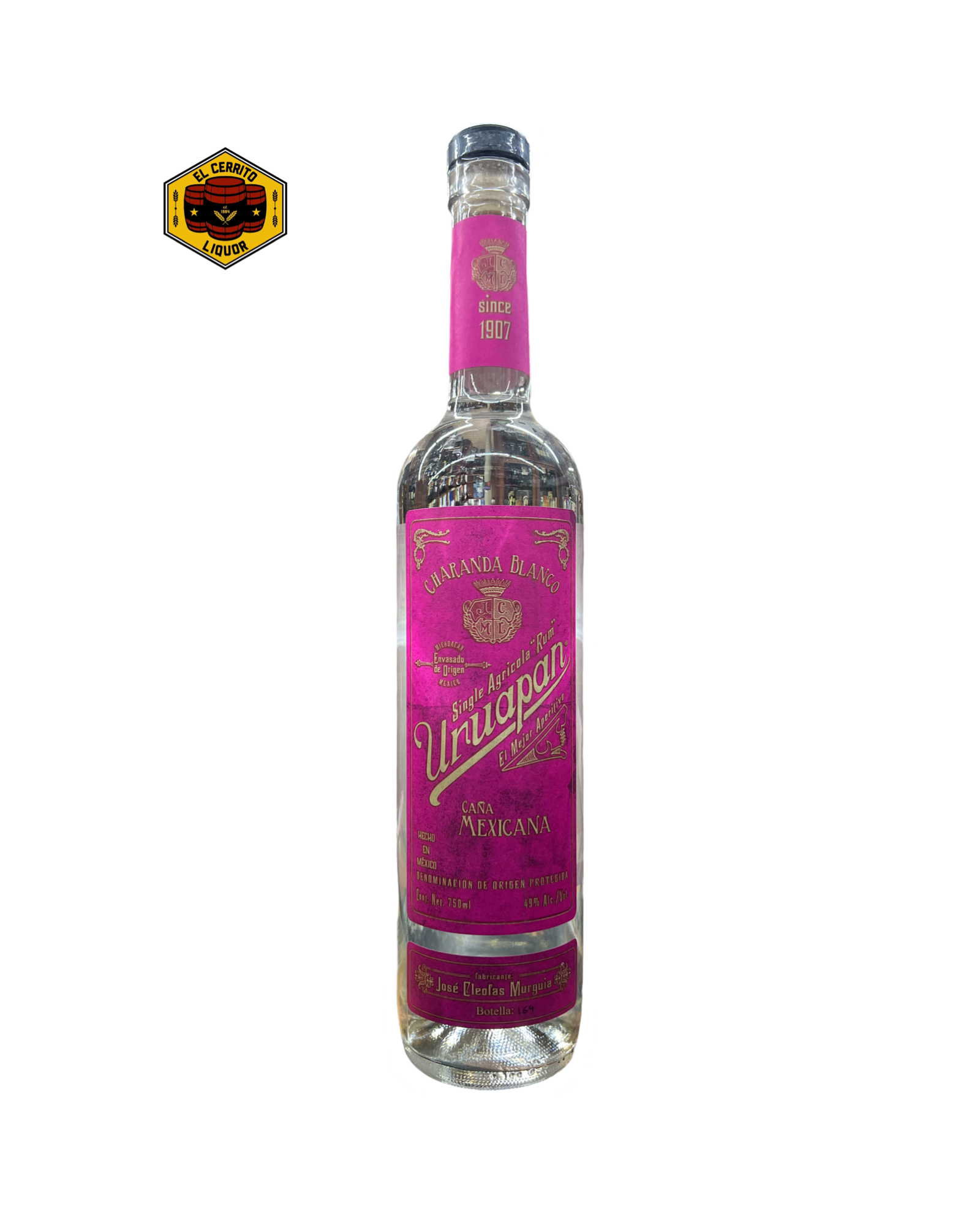 Uruapan Charanda Cana Mexicana Blanco Single Agricola Rum