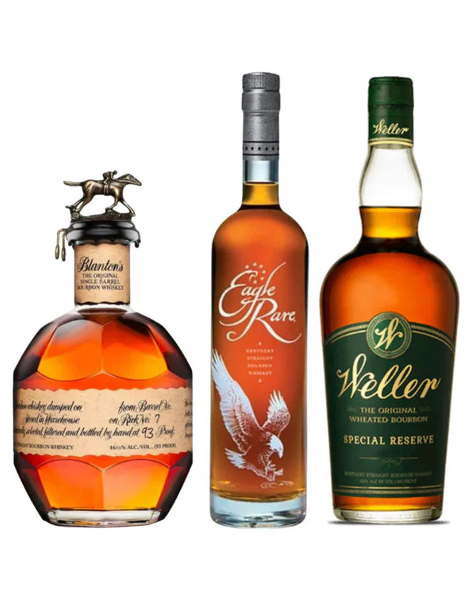 Blanton’s, Eagle Rare & Weller Special Reserve Bourbon Whiskey Bundle 3-Pack