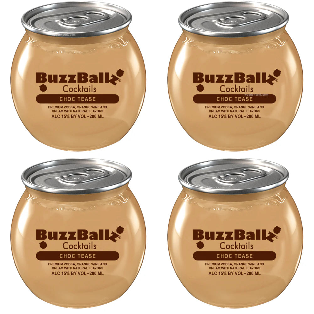 Buzz Ballz Choc Tease 200ml Bundle 4-Pack