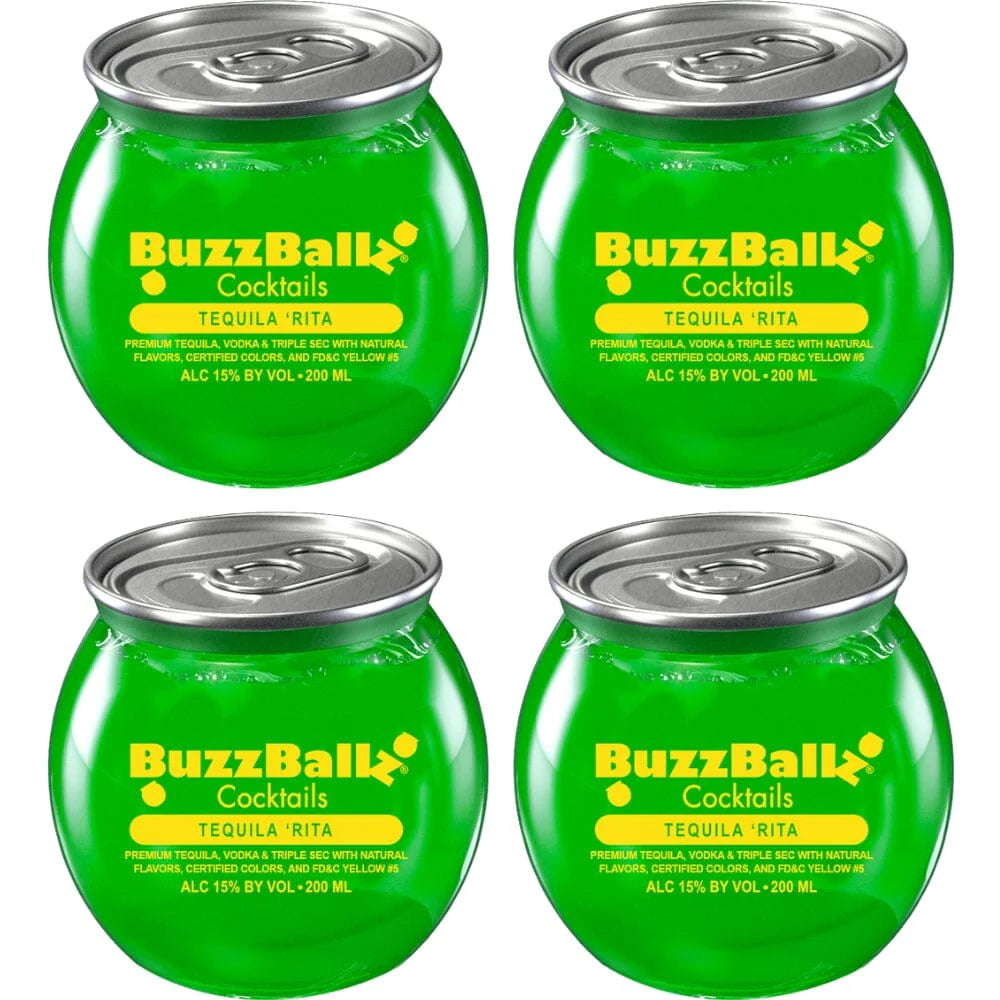 Buzz Ballz Tequila Rita Cocktails 200ml Bundle 4-Pack