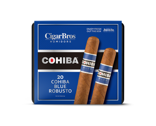 Cohiba Blue Robusto Cigar With Personal Humidor by CigarBros (Box of 20)