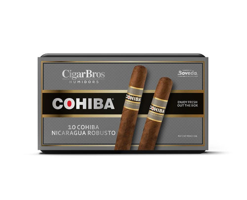 Cohiba Nicaruaga Robusto Cigar With Personal Humidor by CigarBros (Box of 10)
