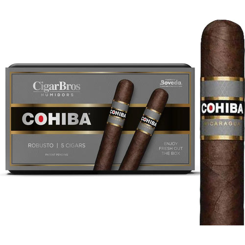 Cohiba Nicaruaga Robusto Cigar With Personal Humidor by CigarBros (Box of 5)