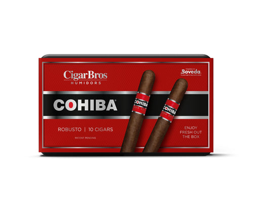 Cohiba Red Robusto Cigar With Personal Humidor by CigarBros (Box of 10)