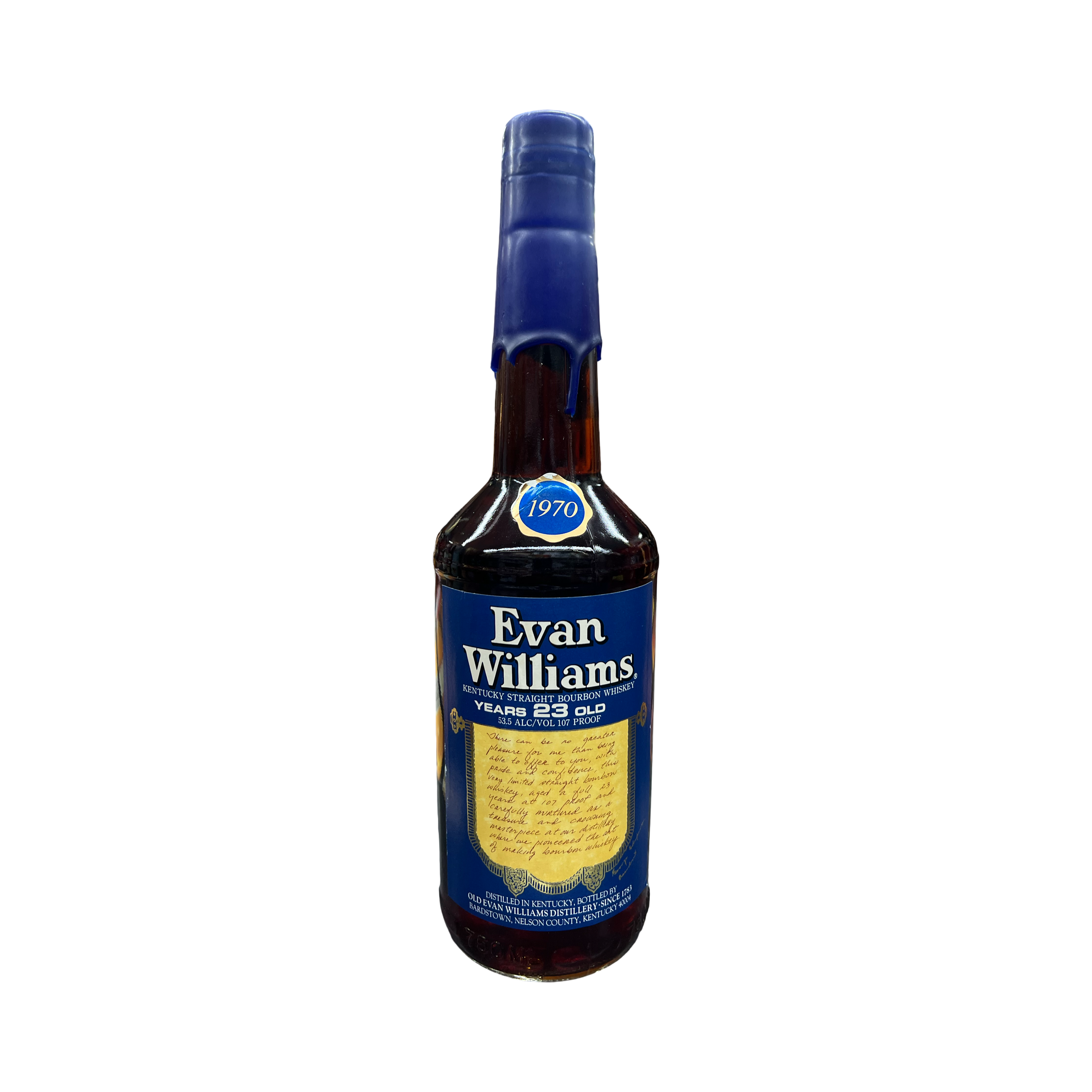1970 Evan Williams 23 Year Old Kentucky Straight Bourbon Whiskey 750ml