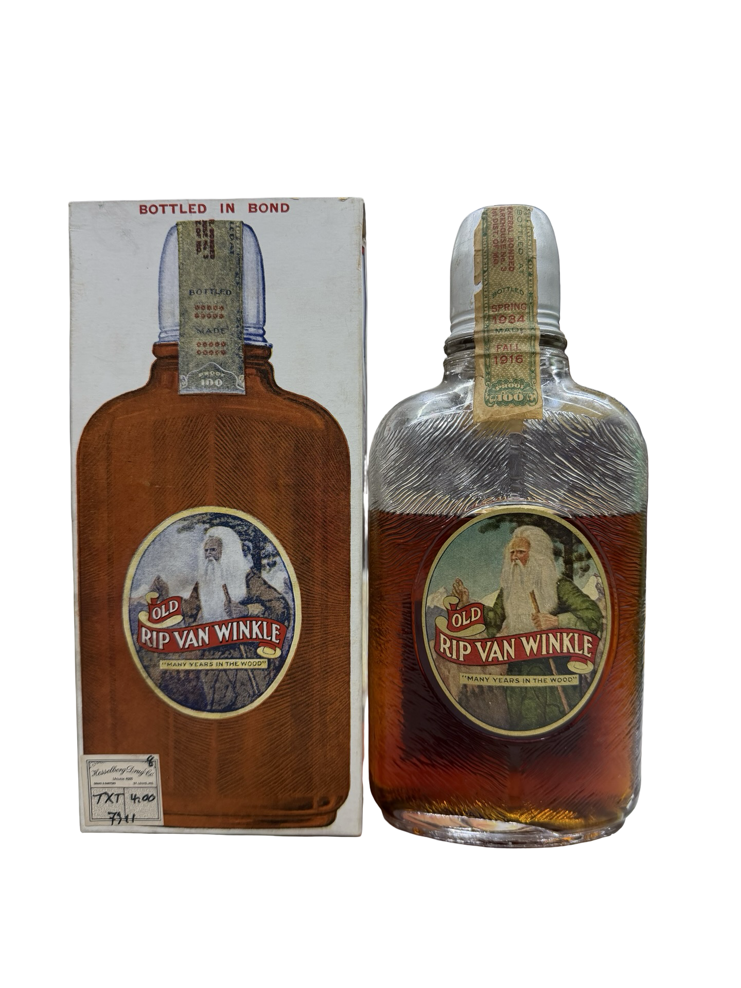 Old Rip Rit 1934 Old Rip Van Winkle 1916 Bottled In Bond Bourbon Whiskey – El ...