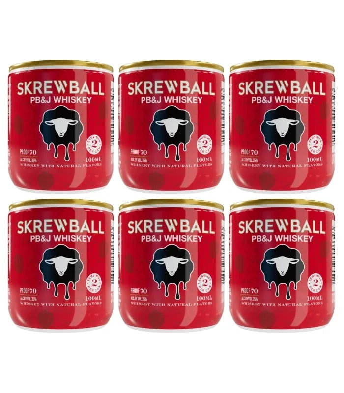 Skrewball PB&J Whiskey Cans (6 x 100mL)