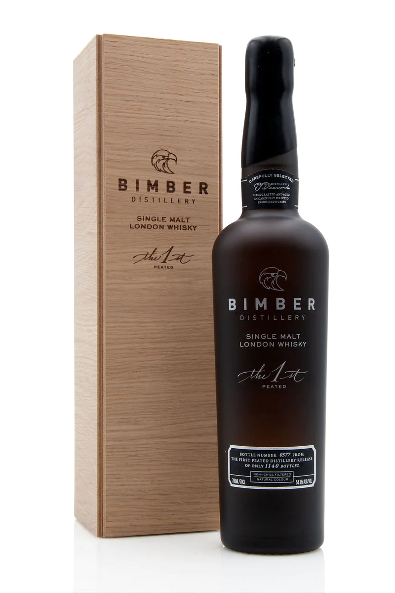 Bimber Distillery Bimber - The 1ST PEATED Single Malt London Whisky, 54.10% ABV, 700 mL