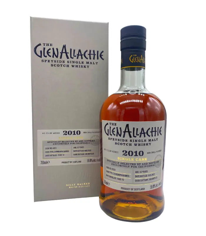 THE GLENALLACHIE 2010 SINGLE CASK 12 YEAR OLD CHINQUAPIN CASK #4553 700ML