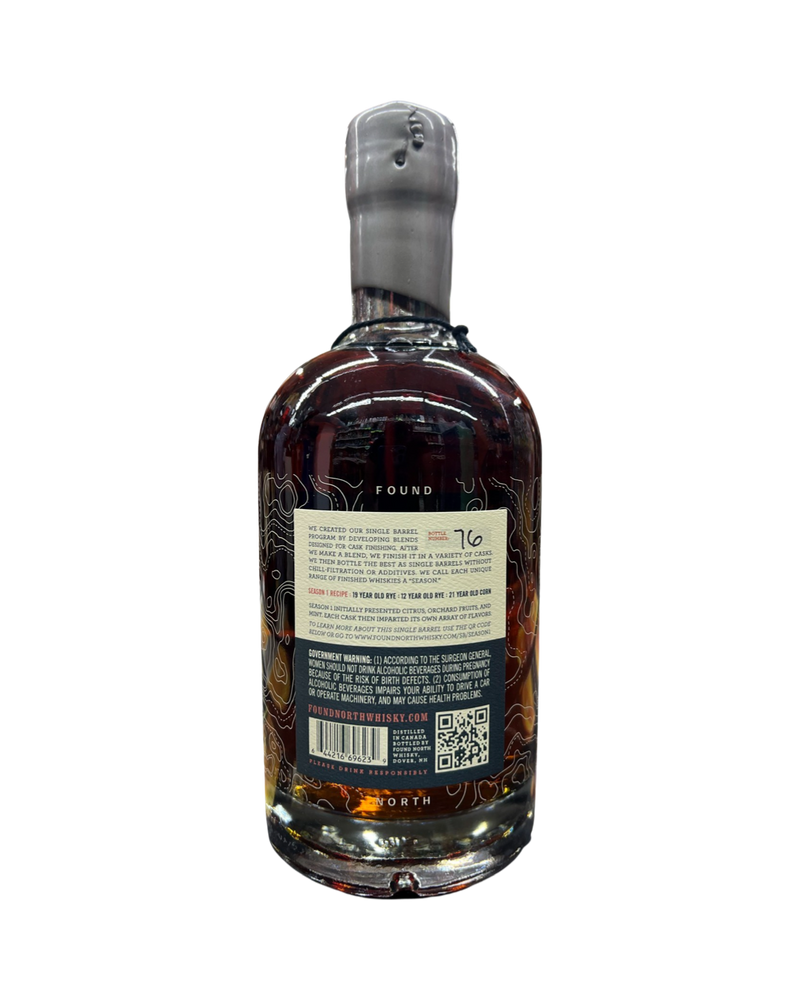 Found North Single Barrel Cask Strength Single Barrel Finished In New Wood, Char 