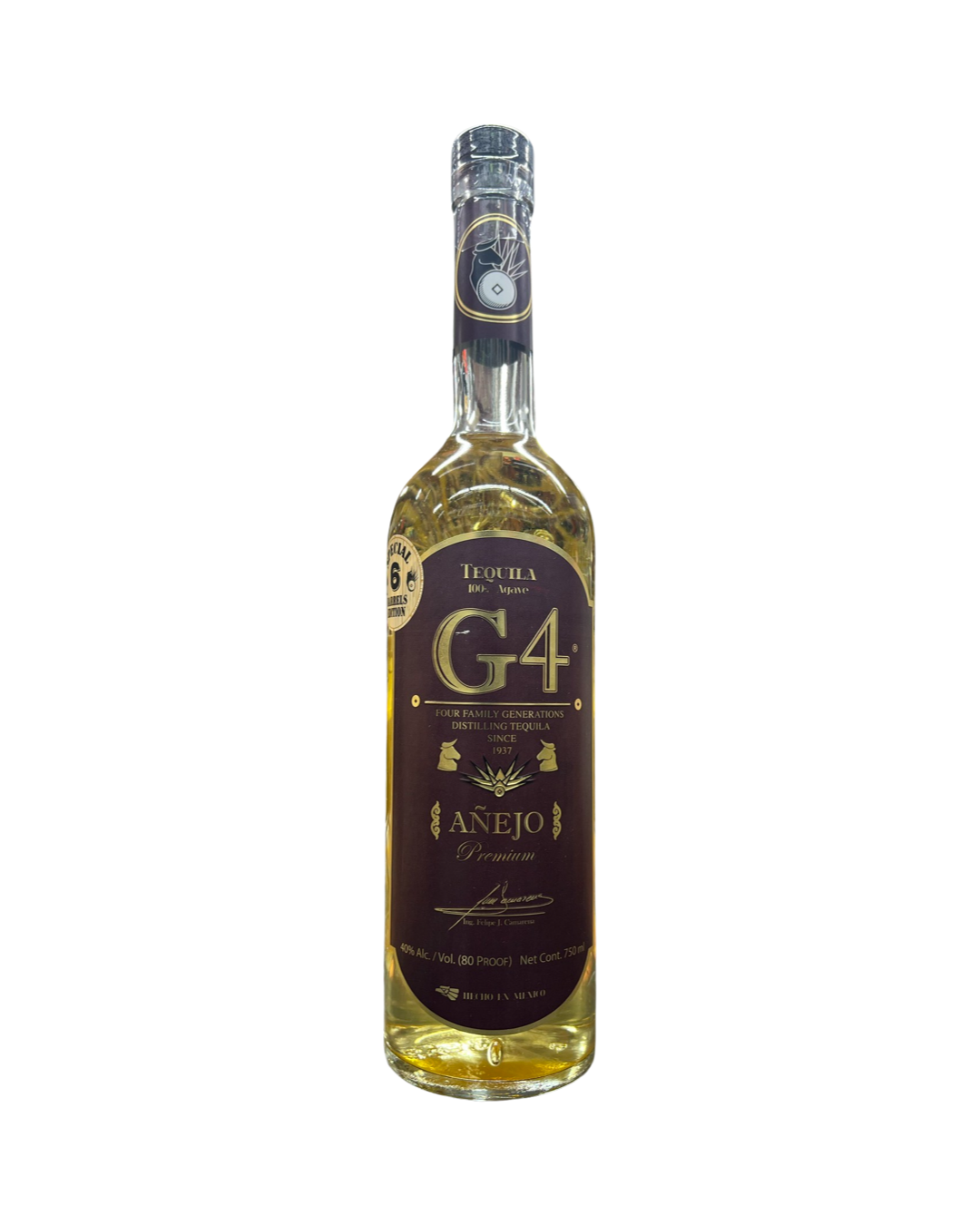 G4 Six Barrels Edition Anejo Tequila 750ml