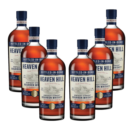 Heaven Hill 7 Year Old Kentucky Straight Bourbon Whiskey 6 Bottles Bundle Pack