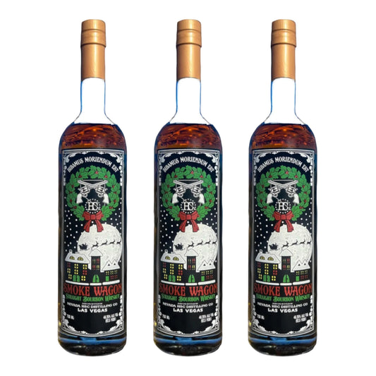 2023 Smoke Wagon Christmas Edition Straight Bourbon Whiskey 3-Pack Bottles