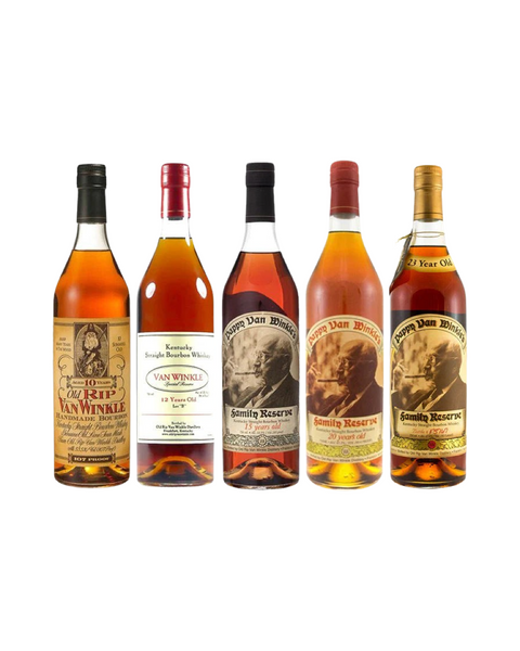 Pappy Van Winkle's 10, 12, 15, 20 & 23 Year Old Bourbon Whiskey Bundle-Pack