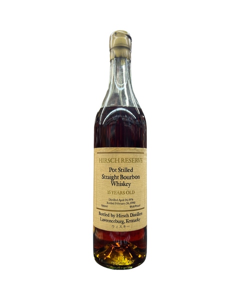 1974 Hirsch Reserve 15 Year Pot Stilled Straight Bourbon Whiskey 750ml – El  Cerrito Liquor