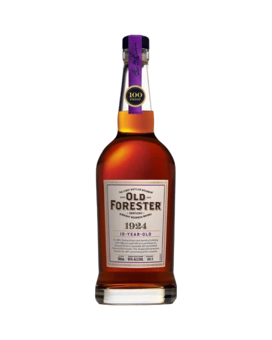 1924 Old Forester 10 Year Old Kentucky Straight Bourbon Whiskey 750ml ...