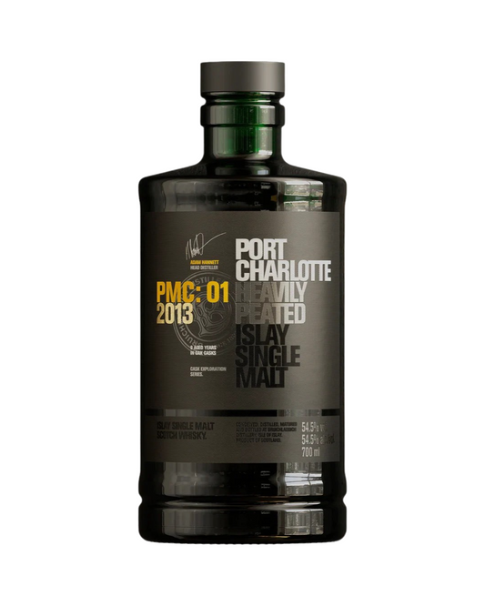 BRUICHLADDICH Port Charlotte Cask Exploration Series PMC 01 Heavily Peated 9 Year Old Single Malt Scotch Whisky 750ml