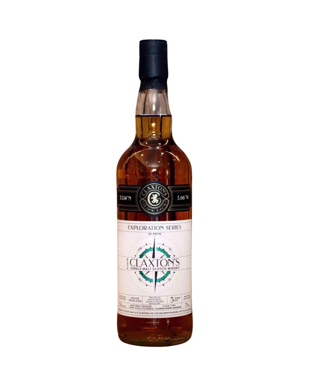 Claxton's Exploration Series Inchfad  Loch Lomond 5 year Old Single Malt Scotch Whiskey 750ml