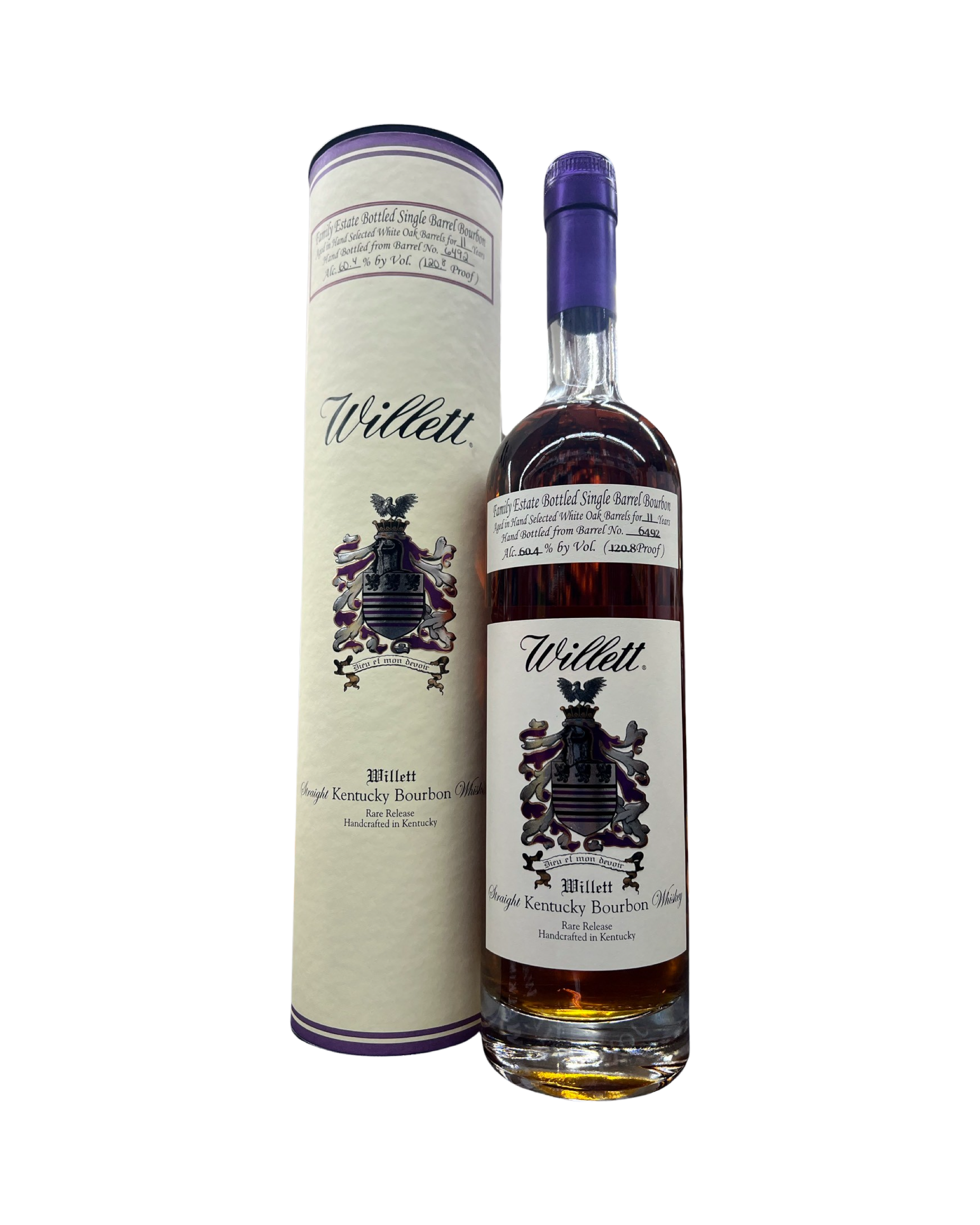 Willet Family Estate Bottled Single Barrel 11 Year Old Batch No. 6492 Straight Bourbon Whiskey 750ml