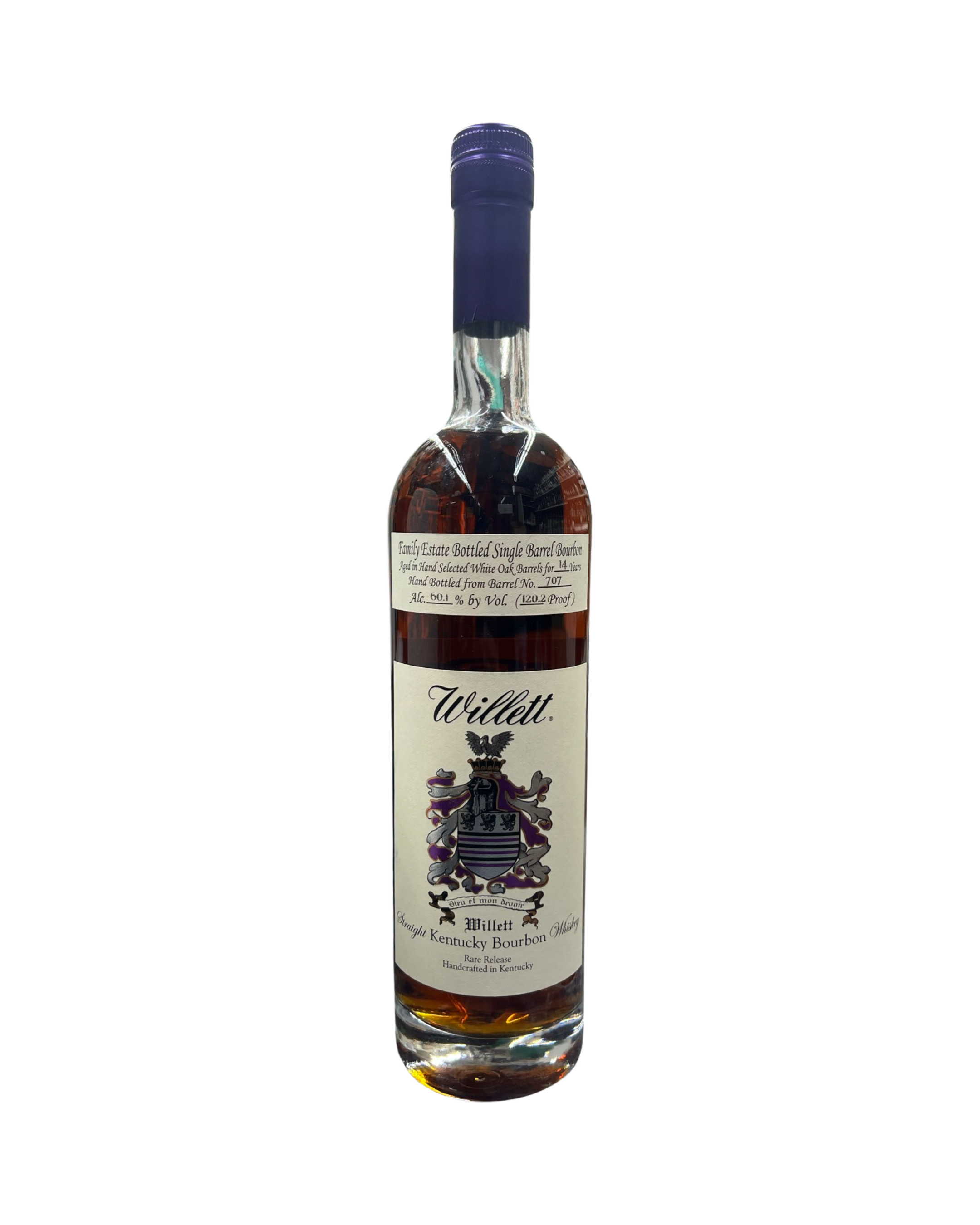 Willett Family Estate Bottled Single Barrel 14 Year Old Barrel No. 707 Kentucky Straight Bourbon Whiskey