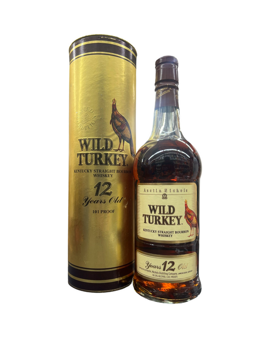 Wild Turkey 12 Year Old Kentucky Straight Bourbon Whiskey Old Split Label 94 w/tube 750ml