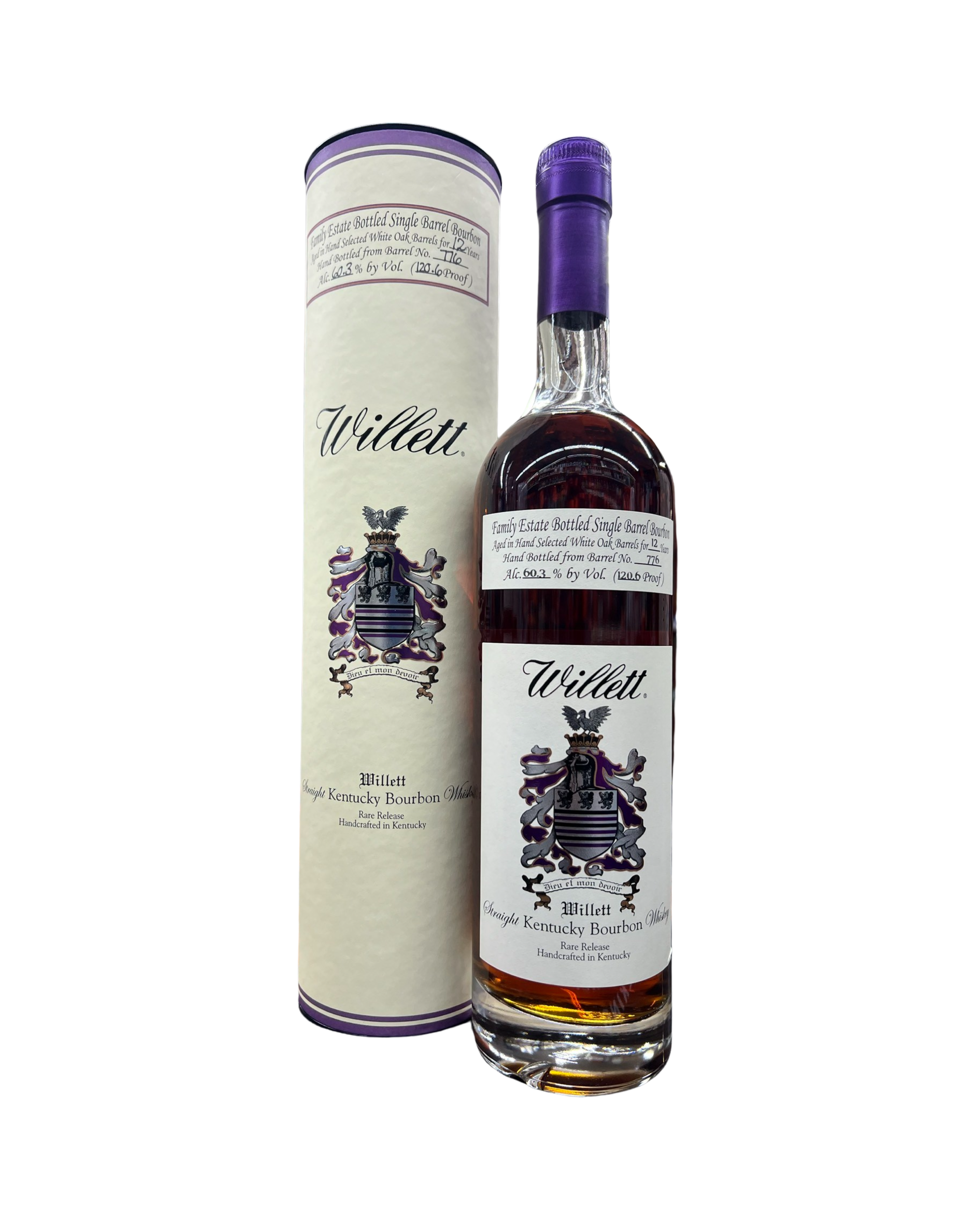 Willett Family Estate Bottled Single Barrel 12 Year Old Barrel No. 776 Kentucky Straight Bourbon Whiskey