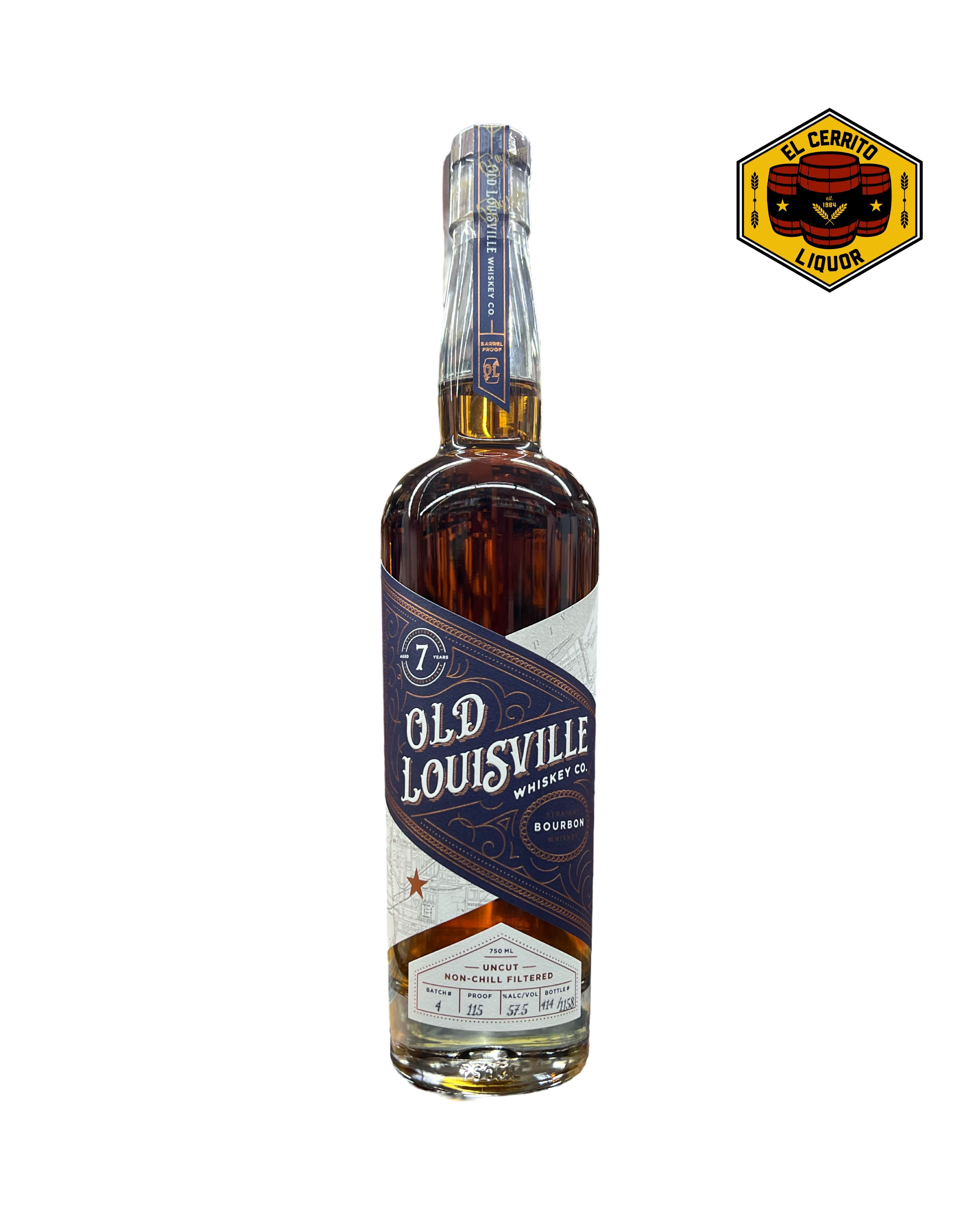 Old Louisville Batch 4  Barrel Proof 7 Year Old Straight Bourbon Whiskey