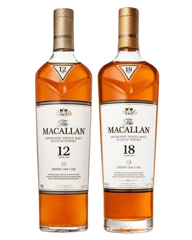 Macallan 12 Year & 18 Year Sherry Oak Cask Bundle 2-Pack