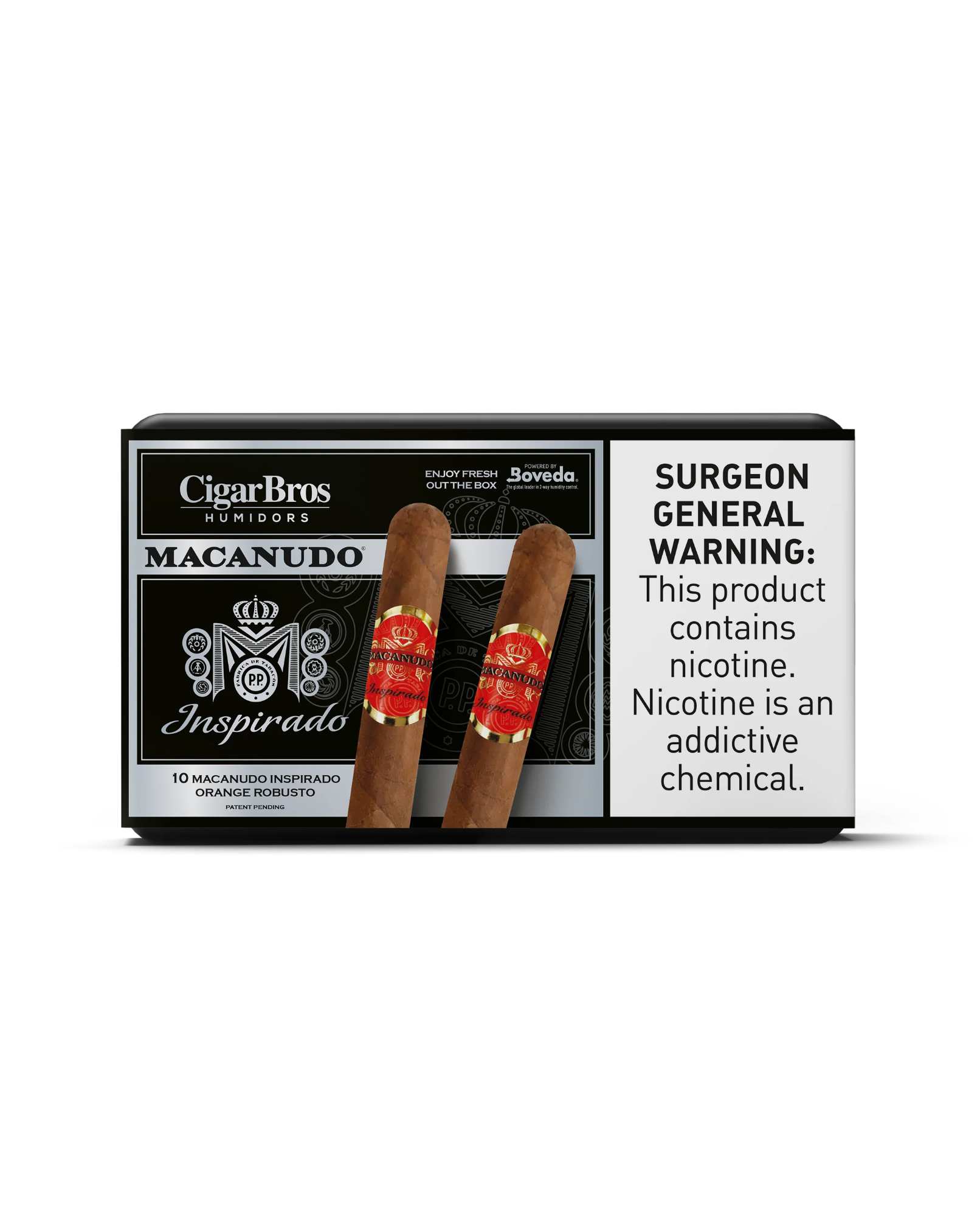 Macanudo Inspirado Red Robusto  Cigar With Personal Humidor by CigarBros (Box of 10)