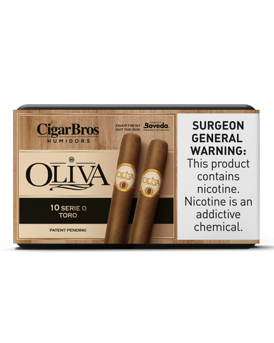 Oliva Serie O Toro Cigar With Personal Humidor by CigarBros (Box of 10)