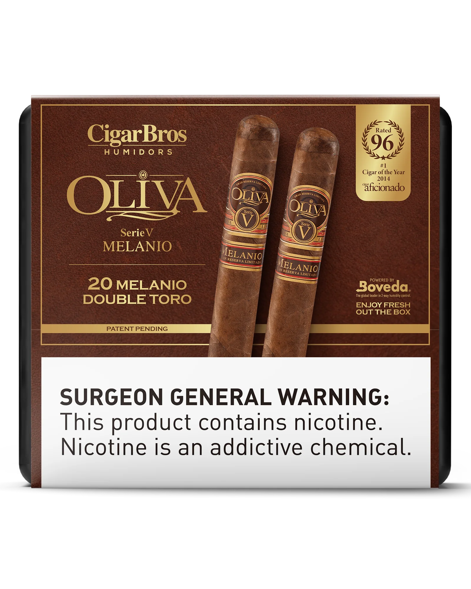 Oliva Serie V Melanio Double Toro Cigar With Personal Humidor by CigarBros (Box of 20)