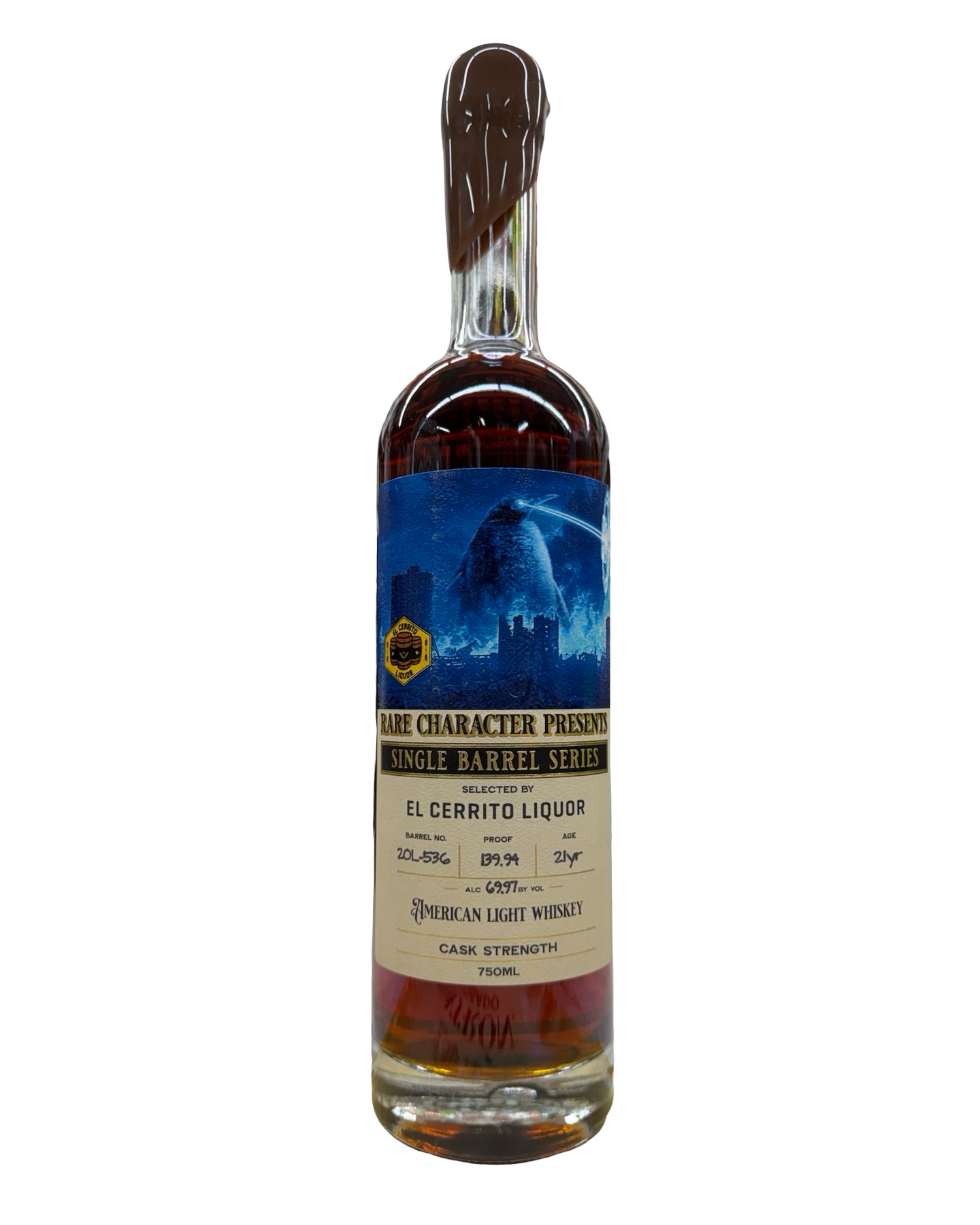 Rare Character Single Barrel Series 21 Year Old Selected by El Cerrito Liquor Store Pick Barrel 20L-536 6 | 139.94 Proof American Light Whiskey 750ml - Limit 1 (short barrel only 36 bottles)